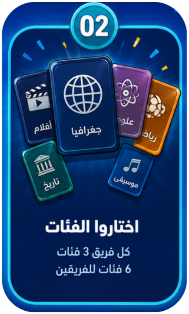 اختاروا الفئات — الخطوة الثانية